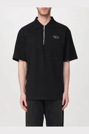 Diesel Polo in cotone Oval D con zip