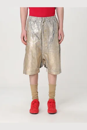 Rick Owens Pantaloncino Drkshdw in denim laminato