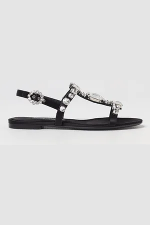 Dolce & Gabbana Sandalo in raso con cristalli