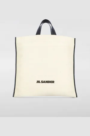 Jil Sander Borsa Book Border Book Square in canvas e pelle