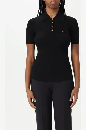 Elisabetta Franchi Polo in maglia a costine