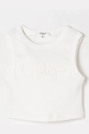 Chloé Top crop in cotone