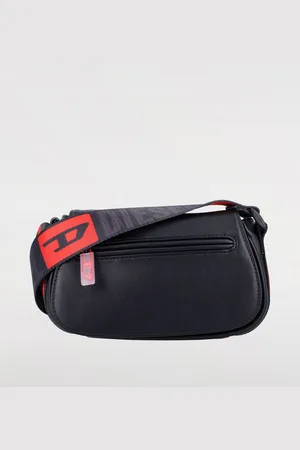 Diesel Borsa a tracolla con cinghia logata in pelle cruelty-free