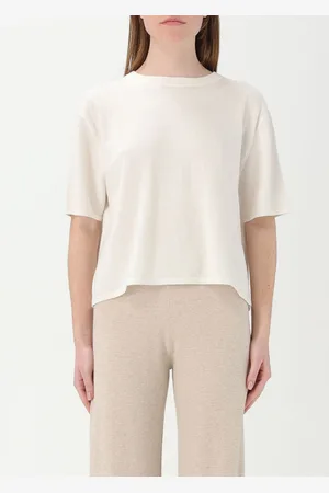Lisa Yang T-shirt basic in cotone e cashmere