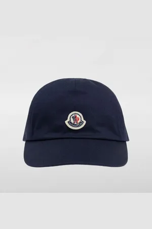Moncler Cappello in cotone con patch logo