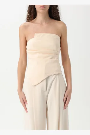 HH COUTURE Top asimmetrico in poliestere