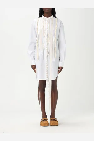 Moschino Abito chemisier in cotone con applicazioni