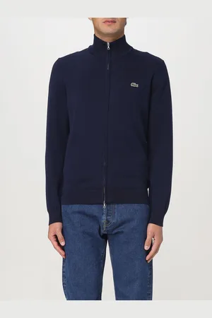 Lacoste Cardigan a collo alto basic con mini logo