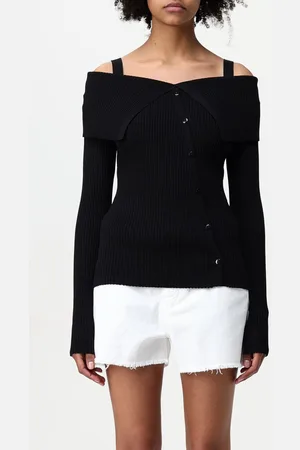 Twin-Set Maglia fitted off shoulder in viscosa stretch
