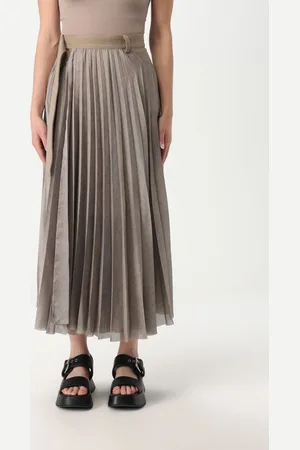 SACAI Gonna plissettata in denim