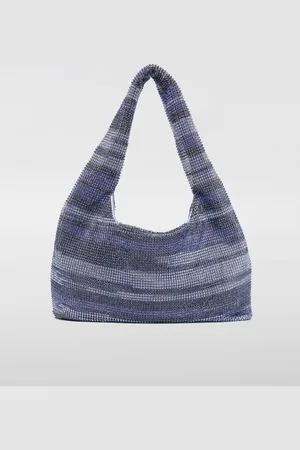 KARA Borsa in raso con strass all over