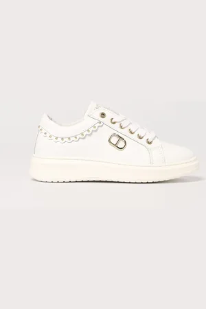 Twin-Set Sneakers Oval T in pelle