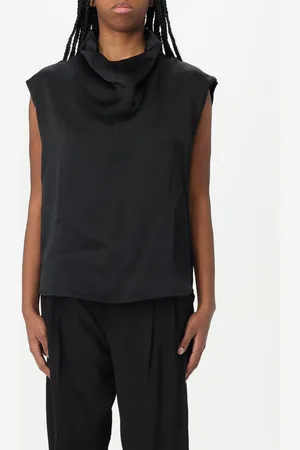 Totême Blusa smanicata con collo a imbuto in viscosa