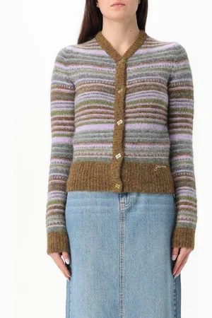Ganni Cardigan in misto lana a righe