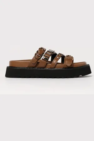 Pinko Sandalo in pelle con anelli metallici