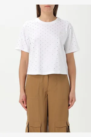 Twin-Set T-shirt in cotone con strass all-over Twinset
