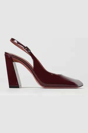 Amina Muaddi Slingback Charlotte in vernice