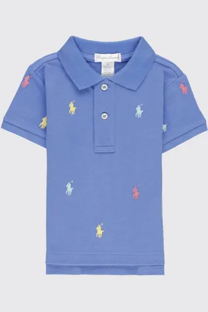 Ralph Lauren Polo in cotone con logo all-over