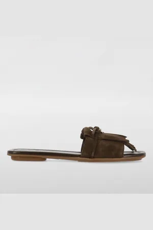 Hogan Mules in camoscio con frange