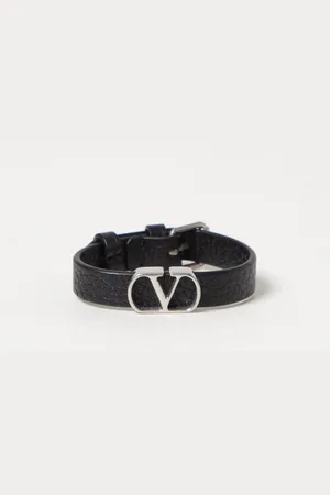 VALENTINO GARAVANI Bracciale VLogo Signature in pelle a grana