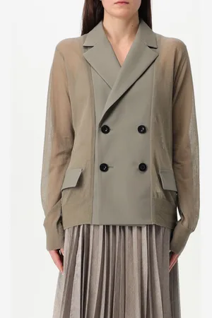 SACAI Blazer doppiopetto in crêpe