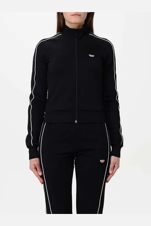 Diesel Felpa con zip in jersey di cotone