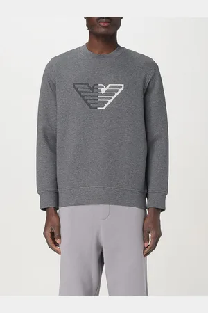 Emporio Armani Felpa basic in cotone stretch con monogram