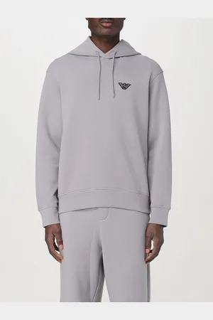 Emporio Armani Felpa con cappuccio in cotone stretch