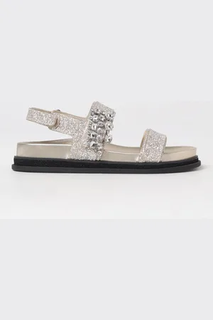 Jimmy Choo Sandalo Verity in pelle glitter con cristalli