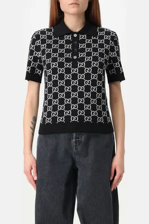 Gucci Polo in maglia con monogram jacquard