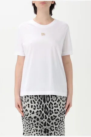 Dolce & Gabbana T-shirt in cotone con logo DG gioiello