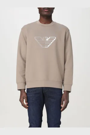 Emporio Armani Felpa basic in cotone stretch con monogram