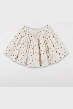 BONPOINT Gonna in cotone con ciliegie all-over