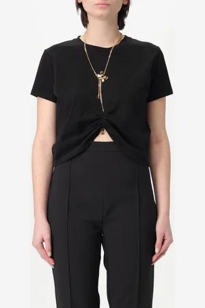 Elisabetta Franchi T-shirt cropped in cotone