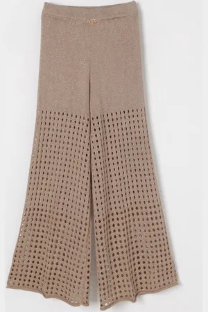 Twin-Set Pantalone in maglia di viscosa traforata
