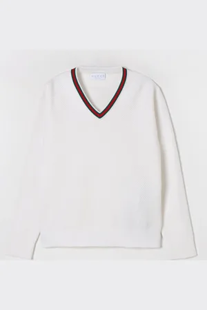 Gucci Maglia a v Web in misto cotone