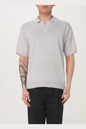 LARDINI Polo in maglia di lino e cotone