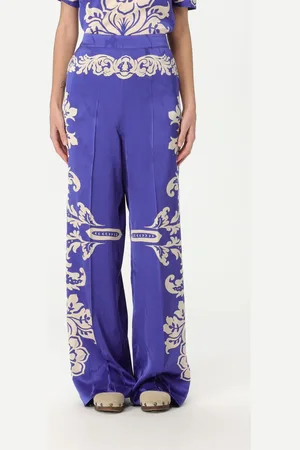 Etro Pantalone in seta con stampa Paisley