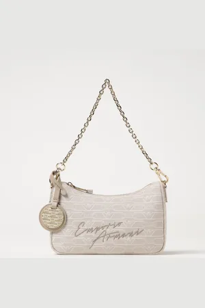 Emporio Armani Borsa in canvas con logo jacquard