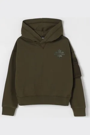 Dsquared2 Felpa con cappuccio in cotone con logo