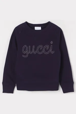 Gucci Felpa a girocollo con logo ricamato