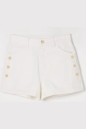 Chloé Pantaloncino di jeans con orlo smerlato