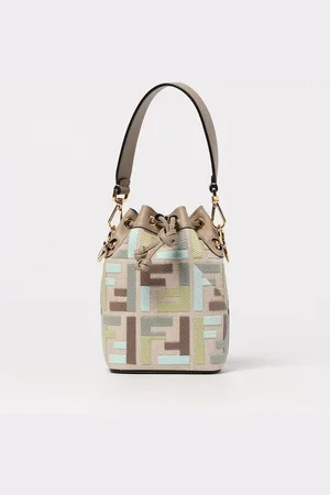 Fendi Borsa Mon Tresor in canvas e pelle con monogram FF jacquard