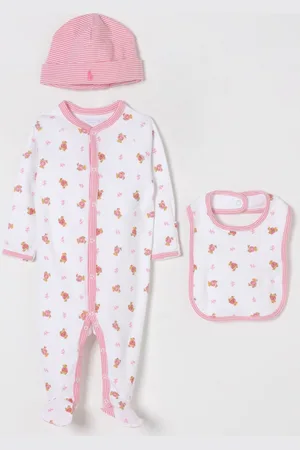 Ralph Lauren Coordinato in cotone con logo Bear