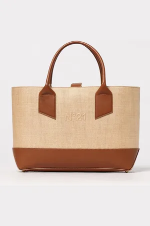Nº21 Borsa in rafia e pelle