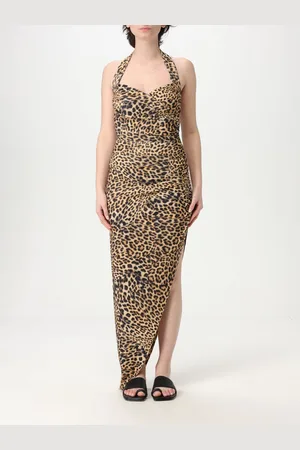 Norma Kamali Abito in viscosa stretch animalier