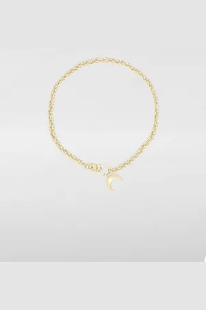 Marine Serre Collana Crescent Moon in ottone