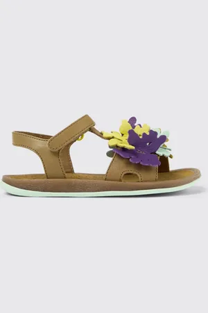 Camper Sandalo Twins in pelle con fiori