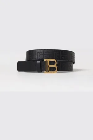 Balmain Cintura Labirinth in pelle stampata