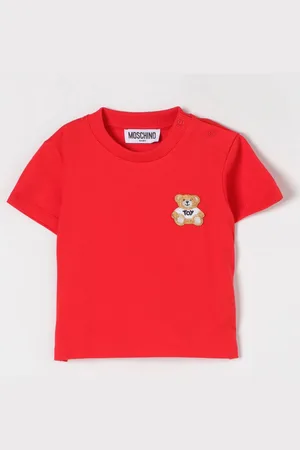 Moschino T-shirt in cotone con logo Teddy
